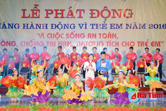 ha tinh phat dong thang hanh dong vi tre em nam 2016